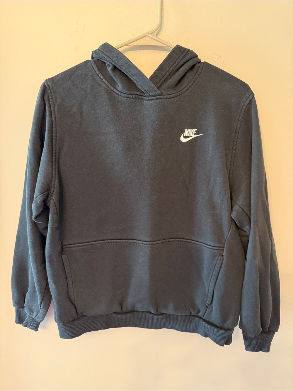 Nike Black Pullover Hoodie with White Swoosh